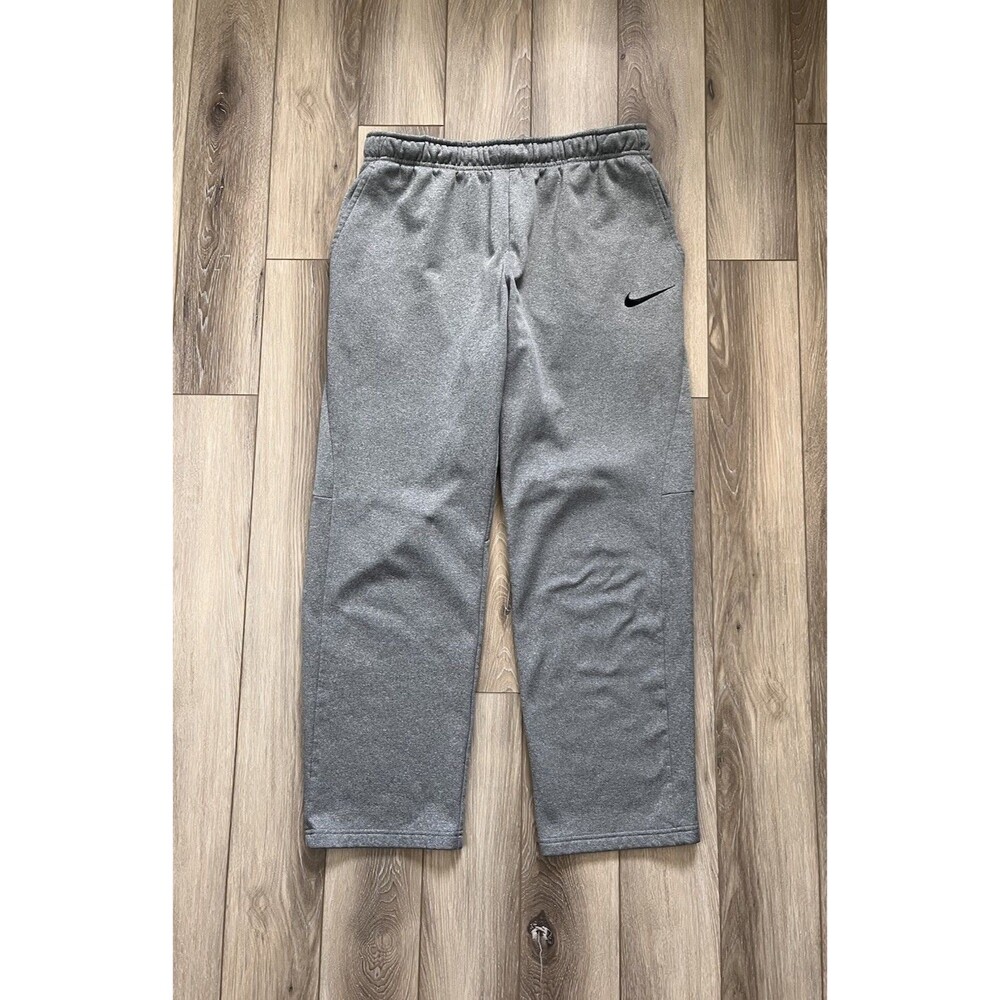 Nike Dri-Fit Mens Sz L Fleece Lined Straight Leg Sweatpants Drawstring Pockets